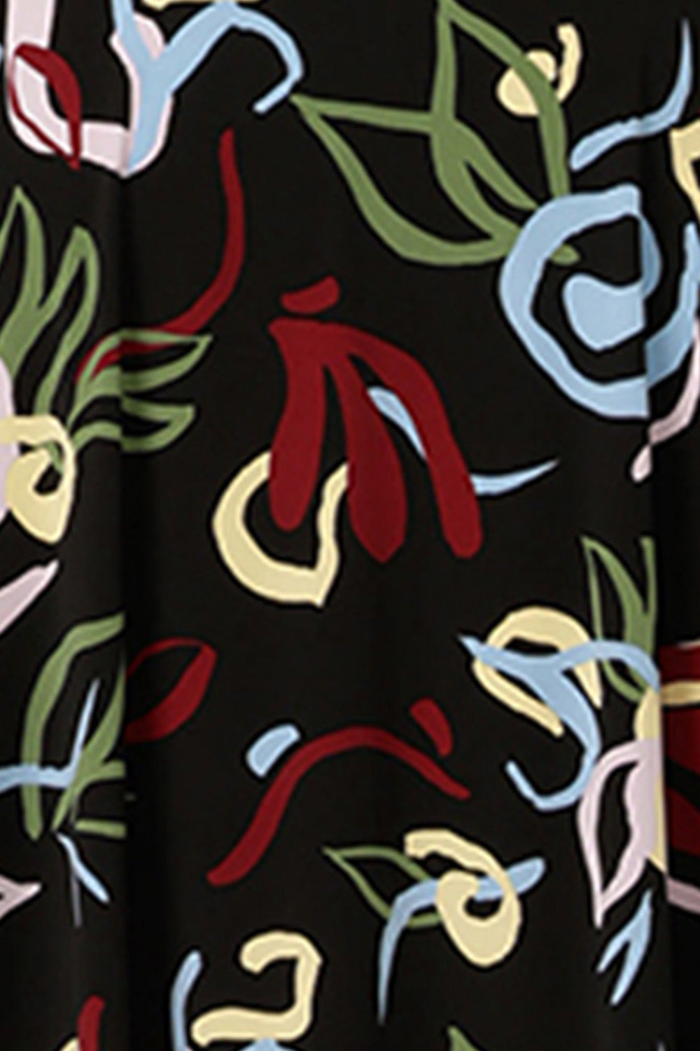 swatch of Australia and New Zealand women's clothing label, L&F's Boronia print on dry-touch jersey fabric, used to create a range of women's work tops and dresses.