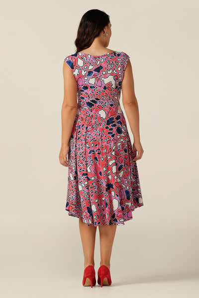 reversible  fixed wrap dress with sweetheart and boatneck options