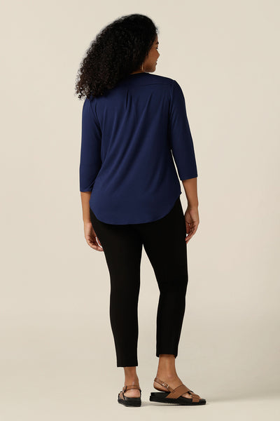 Jules Top in French Navy Bamboo