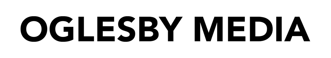 Oglesby Media Logo Black on white background