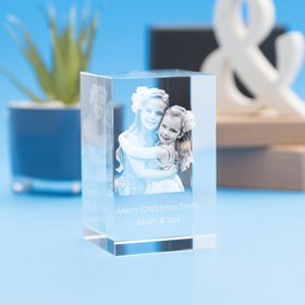 2D Pet Memorial Photo Crystal Puck