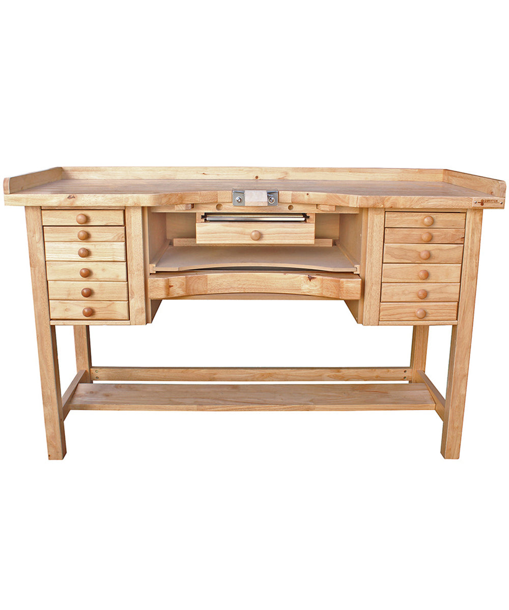 Wooden Jewelers Bench with Parts Cleaner 