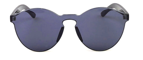 Round Sunglasses - Transparent Blue