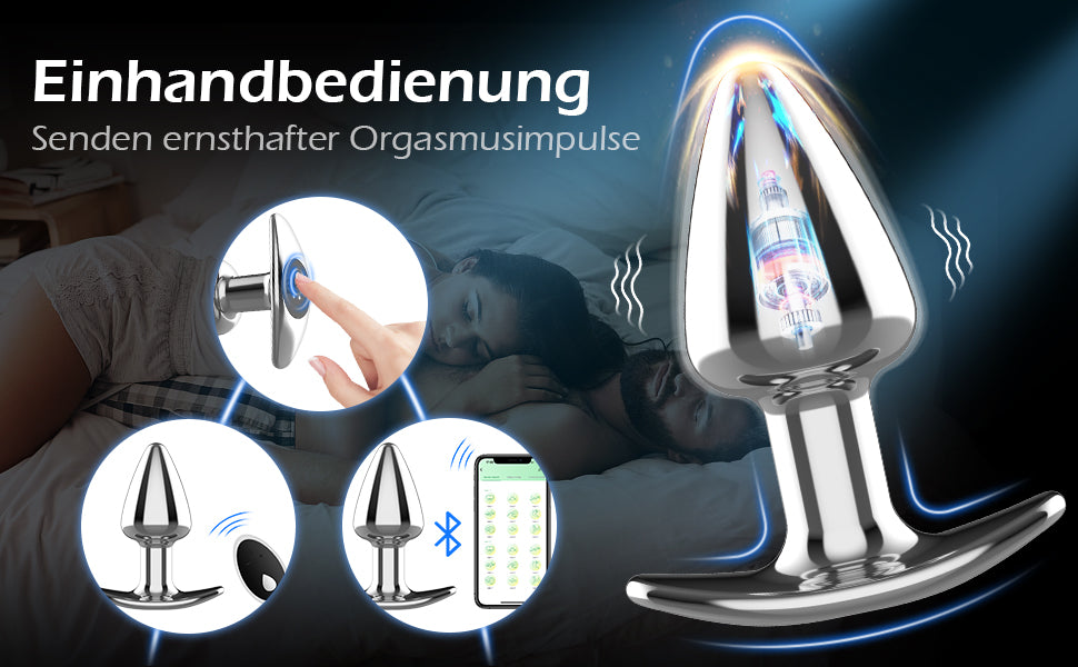 Analplug aus Stahl mit Fernbedienung