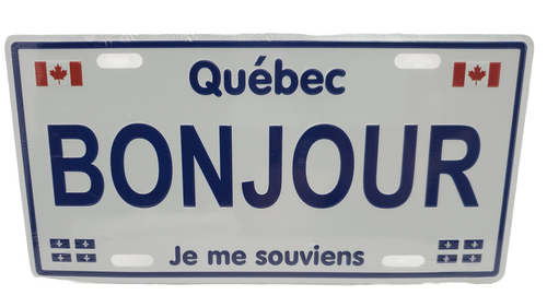 Quebec Canada License Plate JE ME SOUVIENS (RANDOM PLATE #)