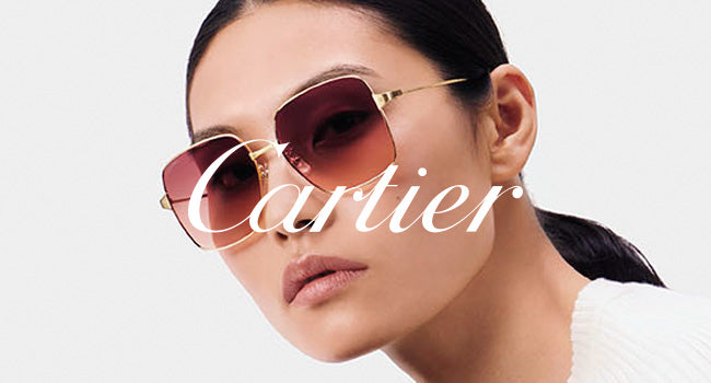 Female model wearing Cartier sunglasses