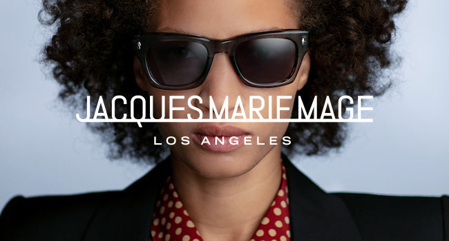 Female model wearing Jacques Marie Mage sunglasses
