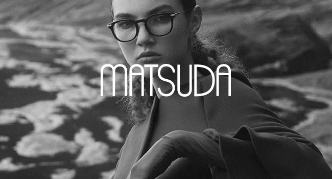 Female model wearing Matsuda eyeglasses