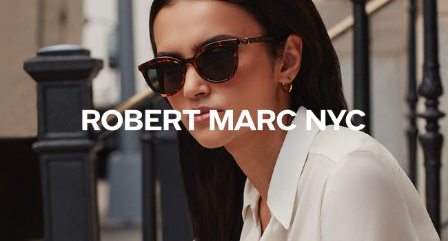 Female model wearing Robert Marc NYC sunglasses