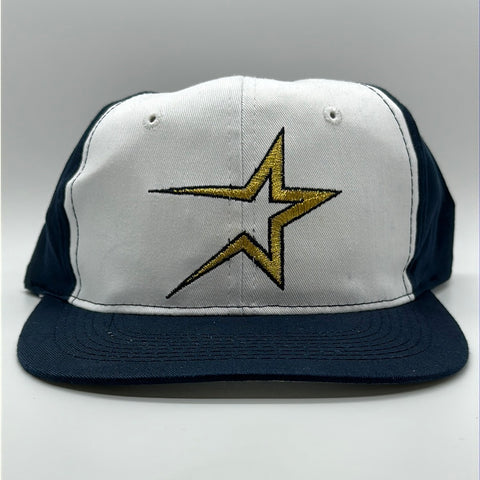 Vintage Houston Astros Hat Orange Blue Star Deadstock Twins Snapback Trucker 80's