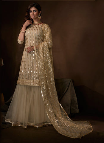 Shop Beige Salwar Suit for Bride Online in Canada