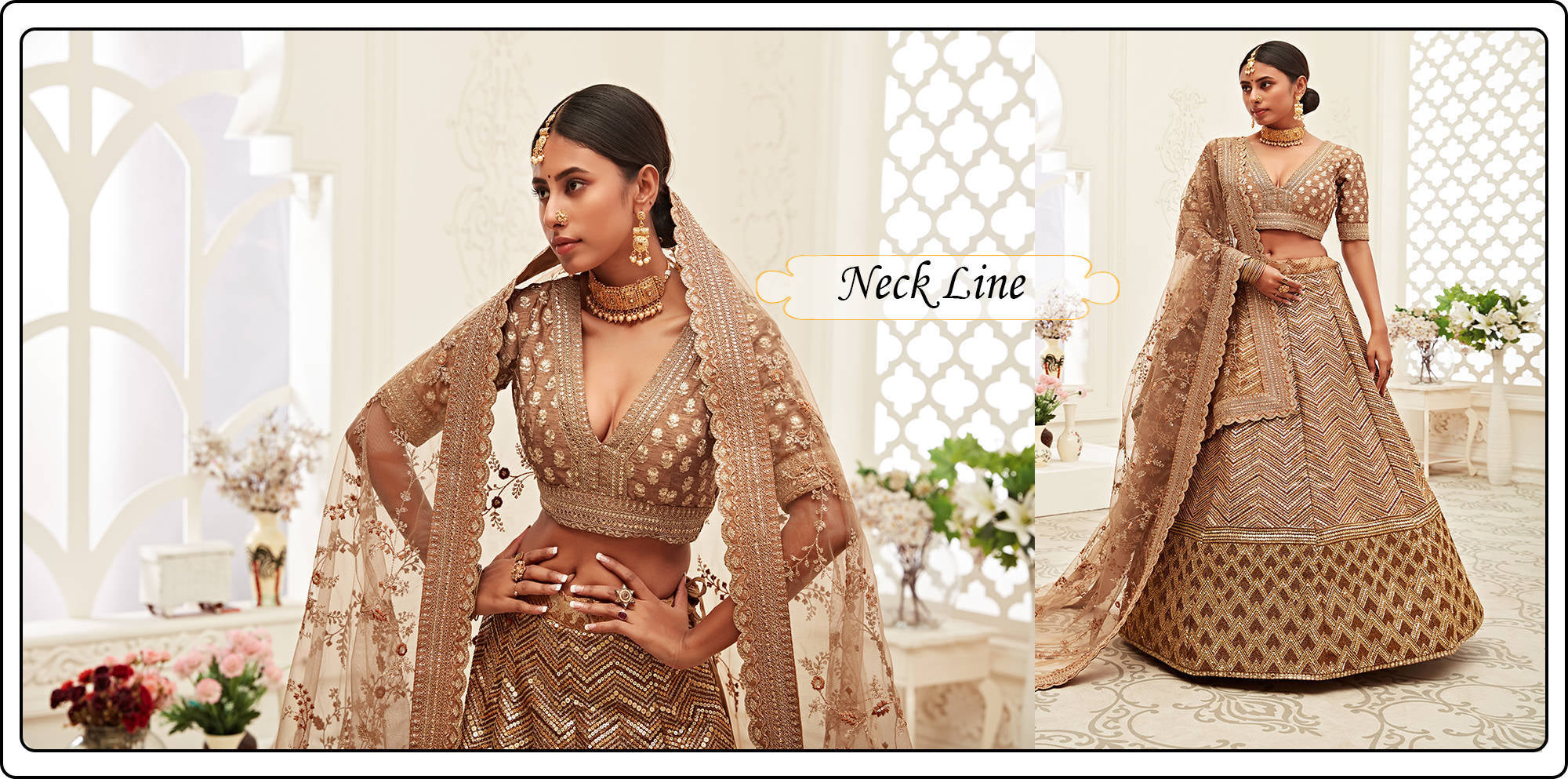 Neck Line Lehengas