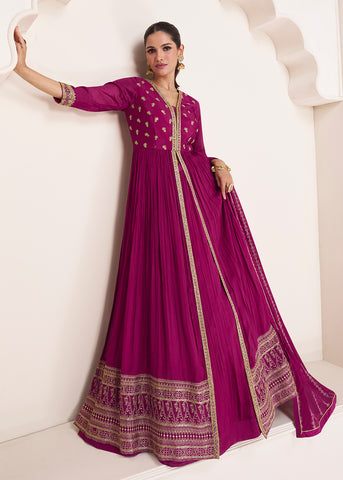 Buy Pink Festive Anarkali Suits Online in USA