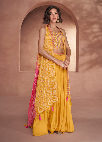 Buy Yellow Festive Lehenga Online in USA