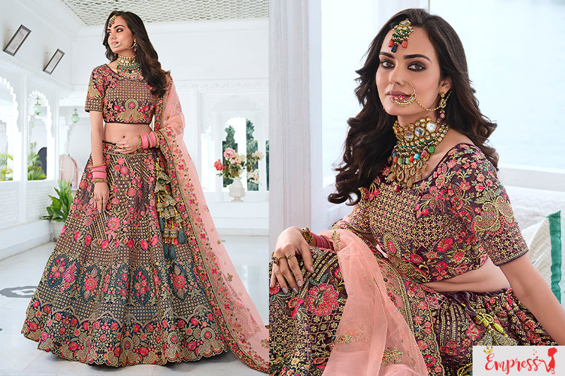 Silk Bridal Lehenga Online in Canada