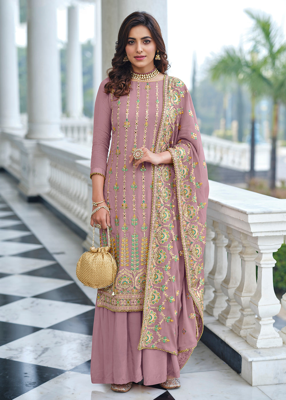 Teen Girls Pink Art Silk Embroidered Salwar Set | Teen Girls Salwar Kameez, Indian Wedding Dress , Wedding Clothing by Ethnovog