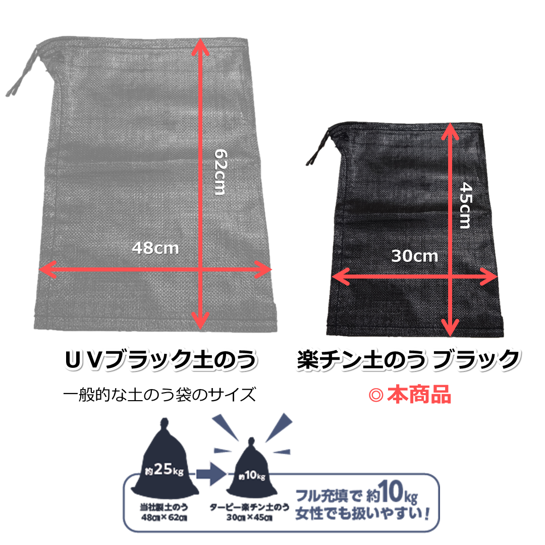 萩原工業 スーパー土のう袋 200枚入り 日本製 1年耐候 48cm×62cm 土嚢袋 - 1