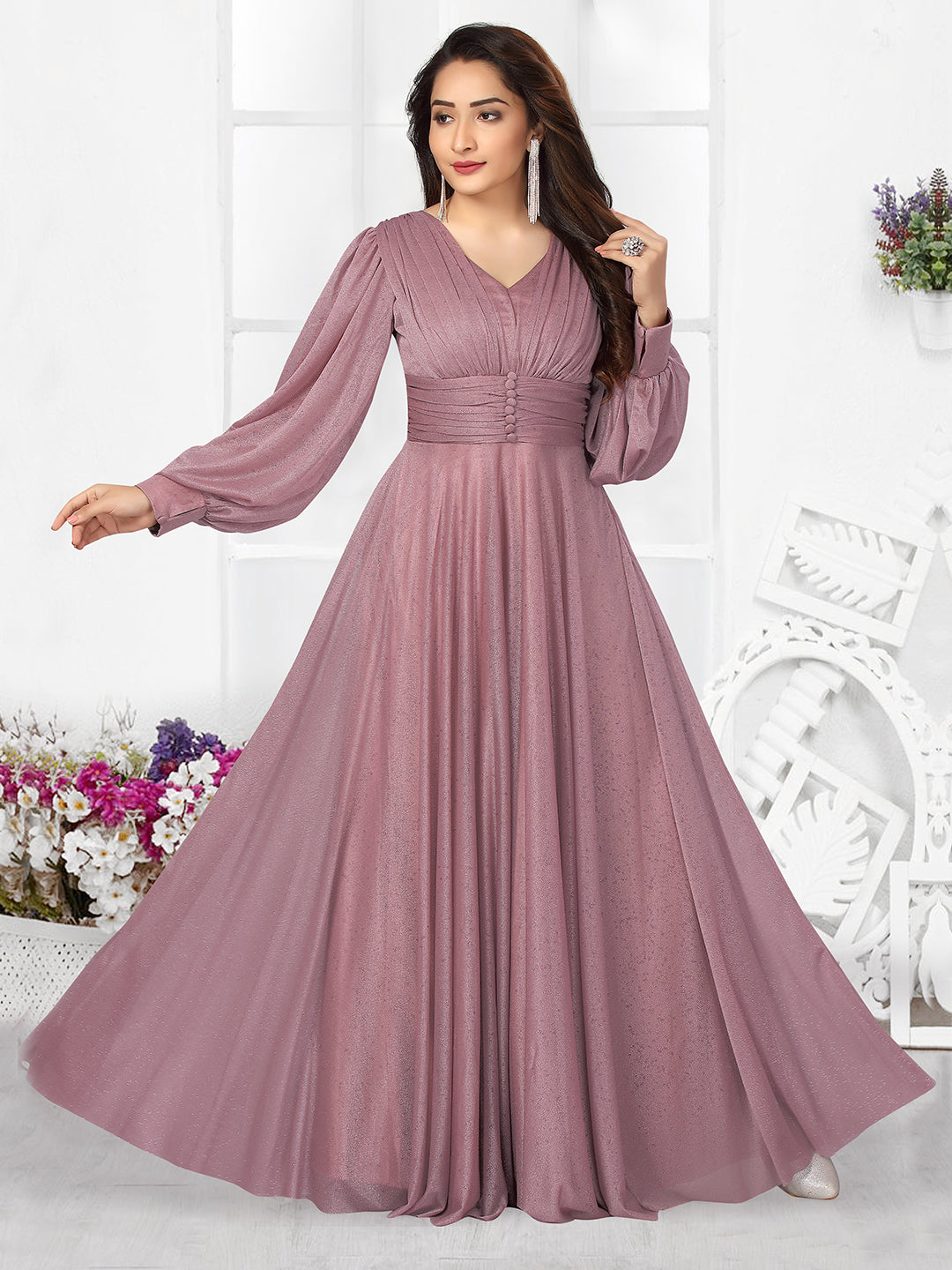 VM TEJANI Anarkali Gown Price in India - Buy VM TEJANI Anarkali Gown online  at Flipkart.com