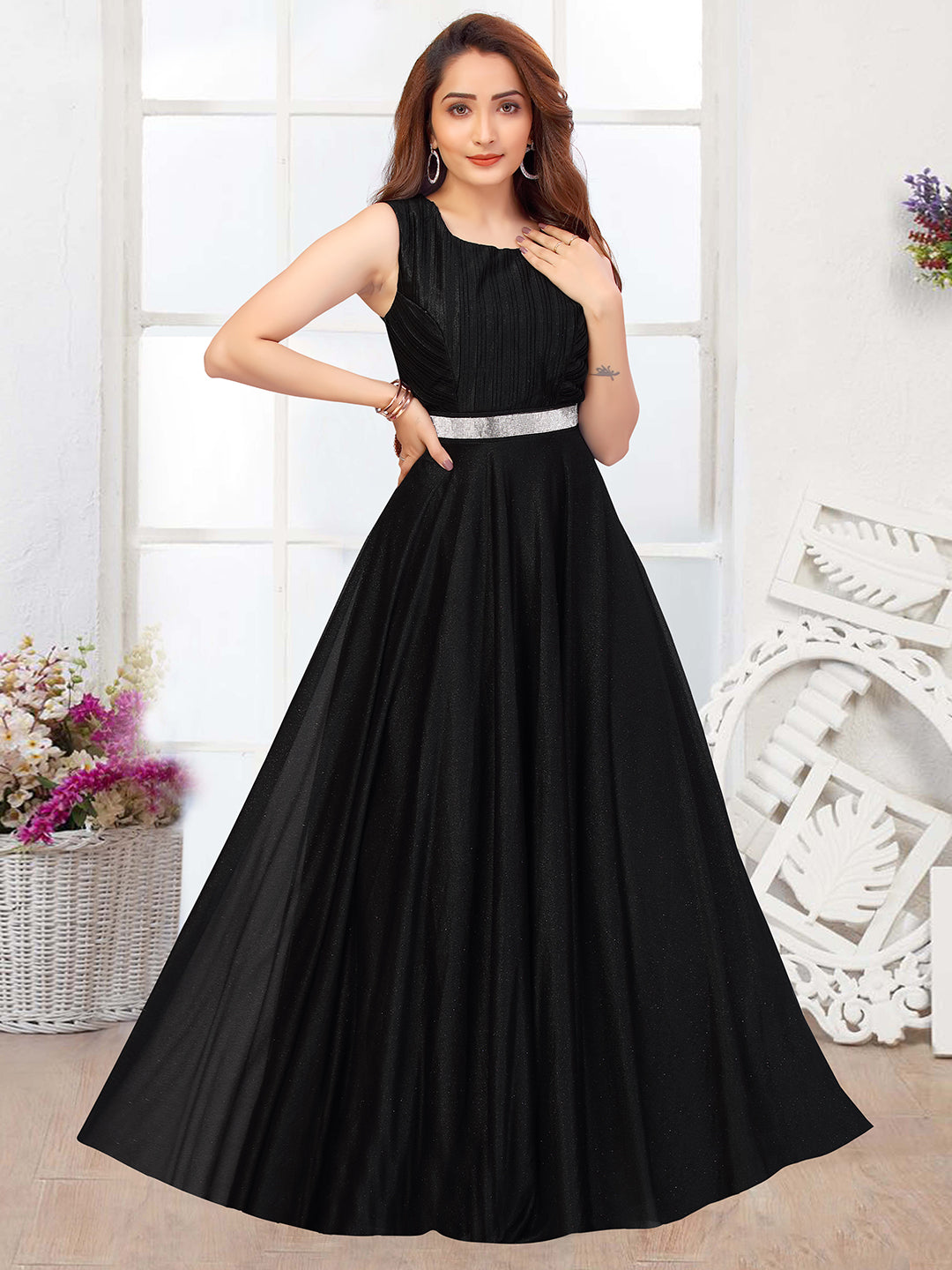 Ambrosia Sequin Embroidered Gown | Black, Round, Full | Embroidered gown,  Fashion, Gowns