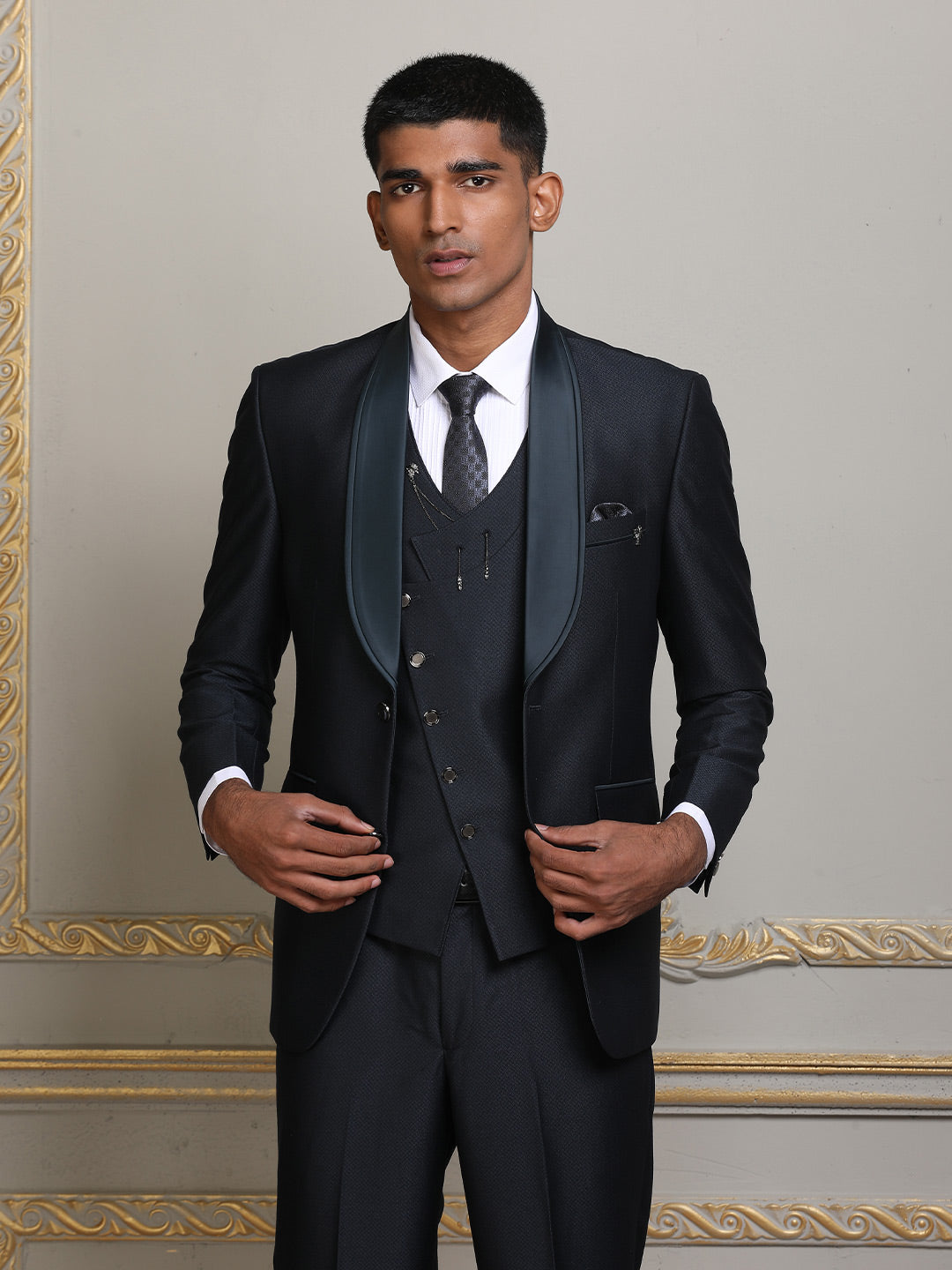 Classic Imported Mens Designer Suit In Blackberry Colour – Suvidha Fashion
