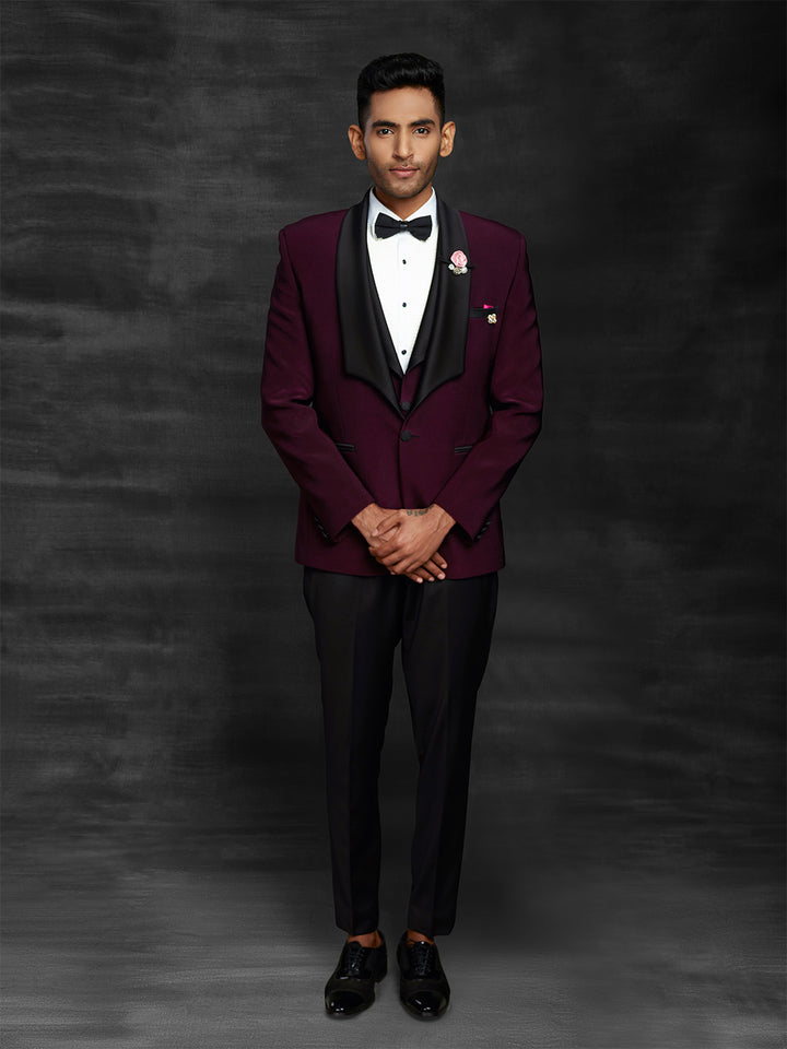 Wine Coloured Party Wear Mens Imported Suit