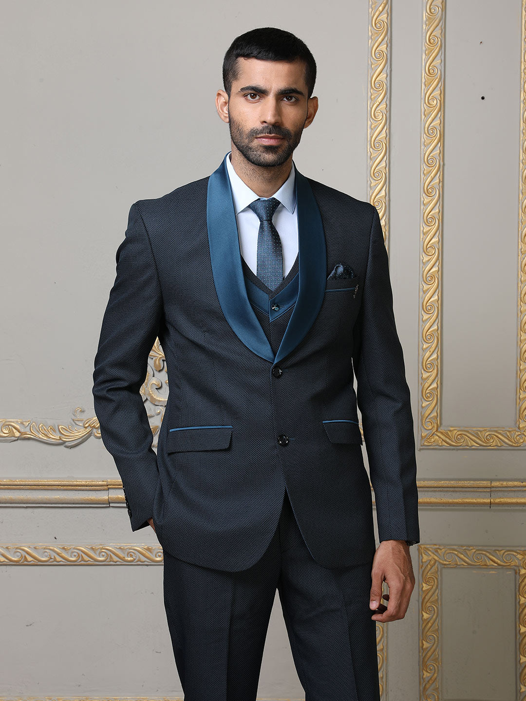 Men Suits Elegant Designer 3 Piece Suit, Green Wedding Groom Wear One  Button Slim Fit Coat Pant Suit - Etsy