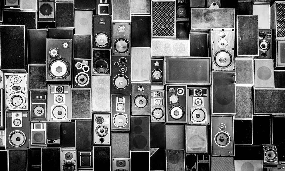 Stack of speakers