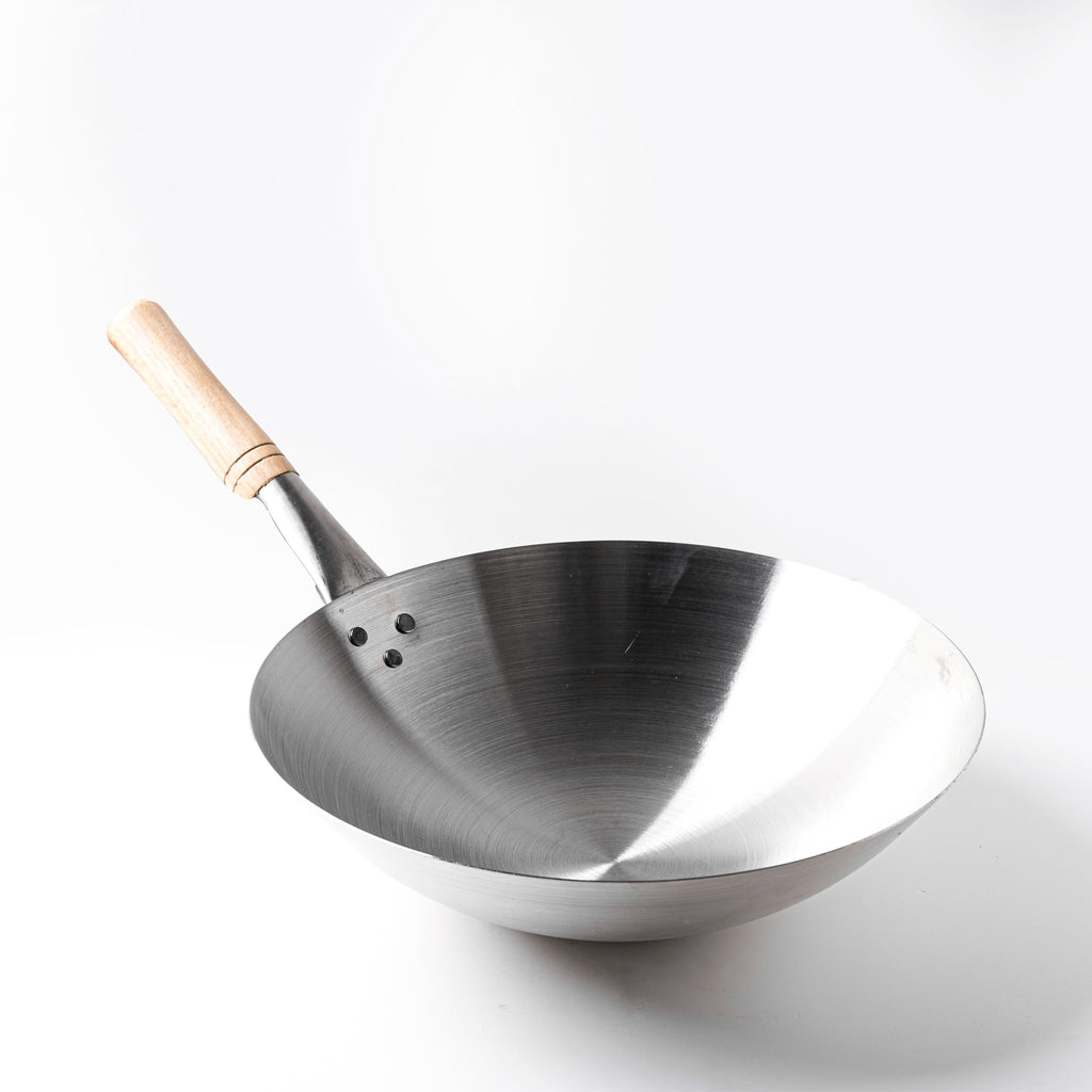 Stainless Steel Wok Honeycomb Structure Frying Pan Double Handles Chinese Wok, Size: 64X34X10CM, Other