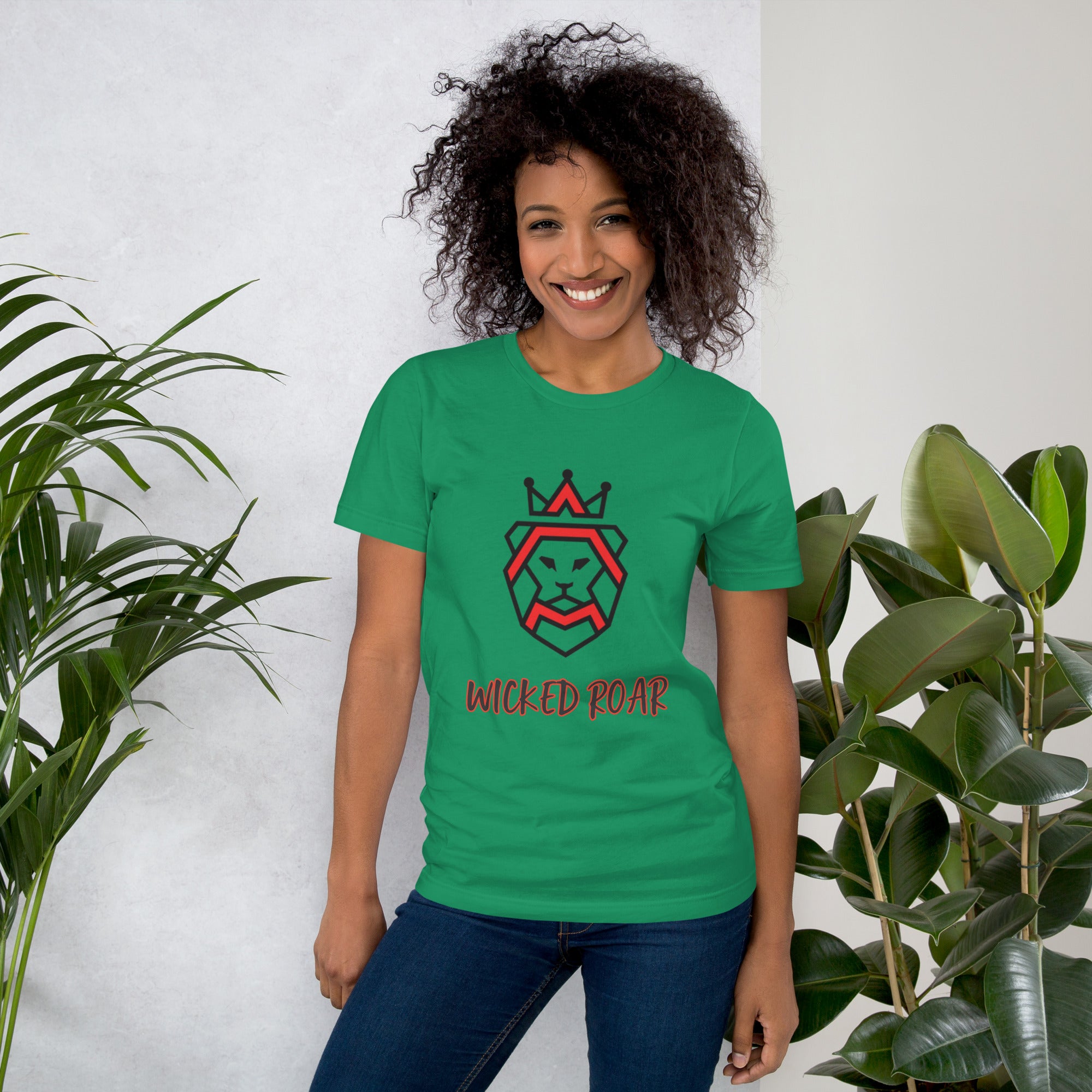 Women's Red Large Logo Tee