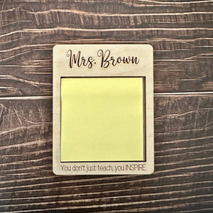 Teacher Appreciation Note Pad holder - The Plaid Pineapple