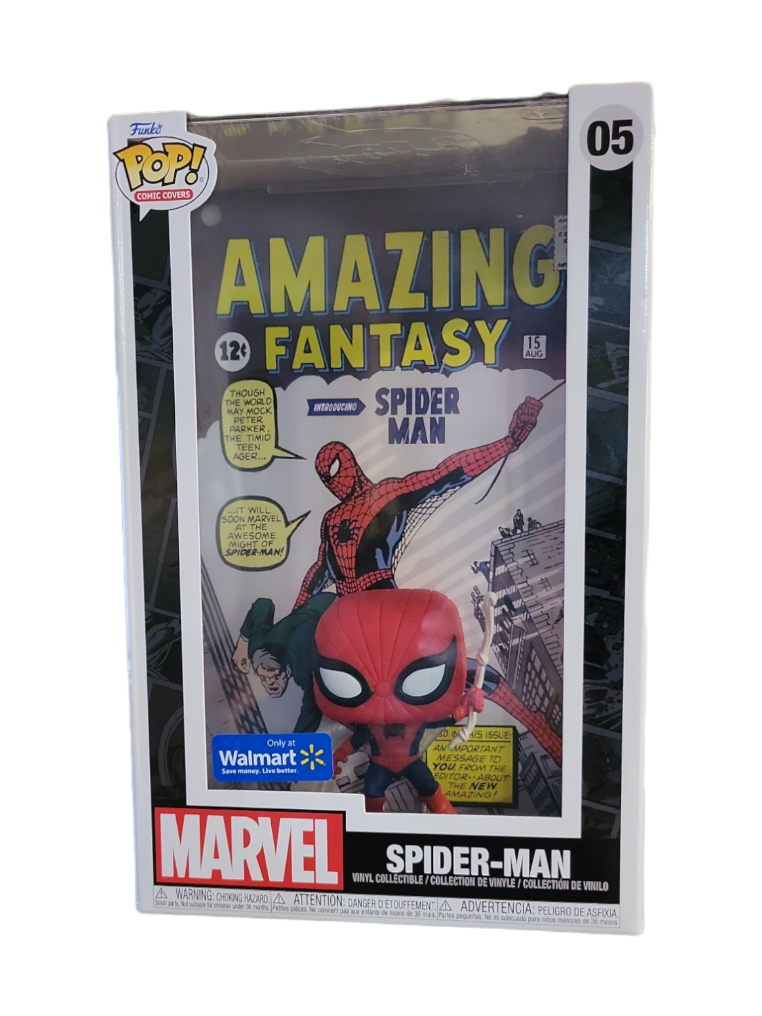 Funko POP! Comic Covers #5 - Amazing Fantasy #15 - Spider-Man (Walmart –  Bumblebee Exchange