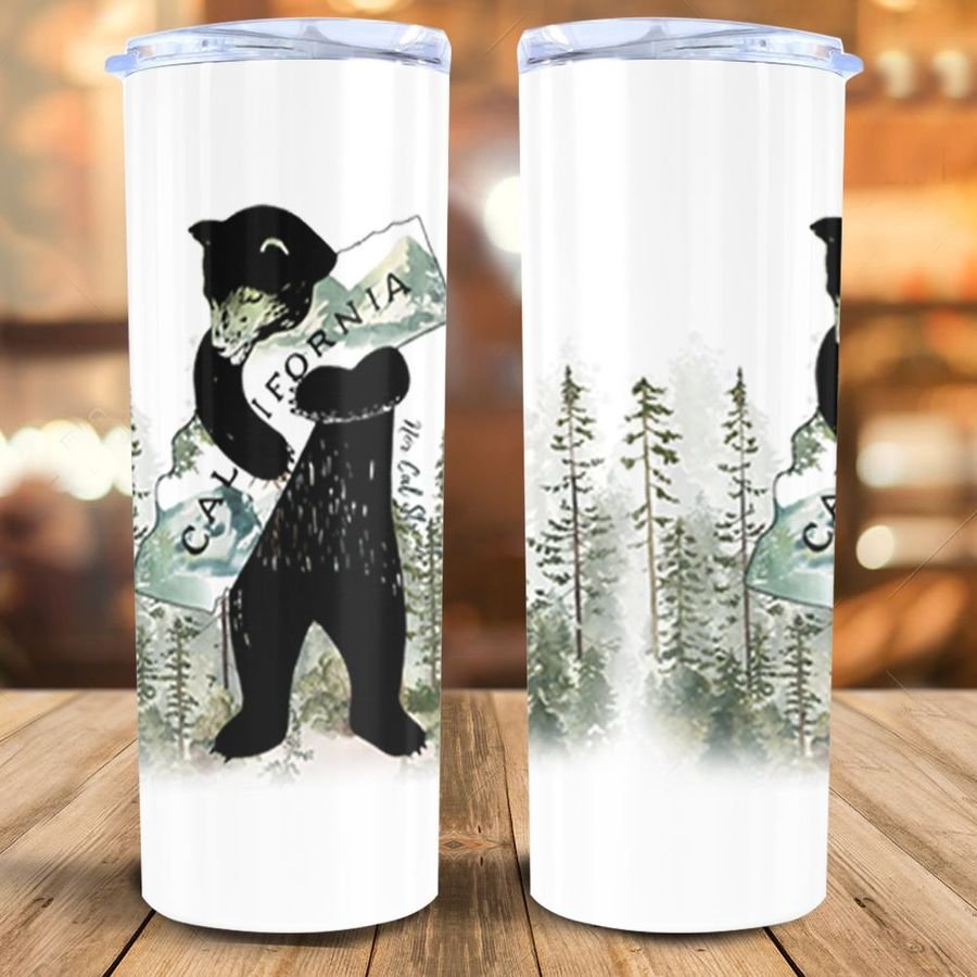 California Wildland Forest Skinny Tumbler, California Bear Skinny Tumbler