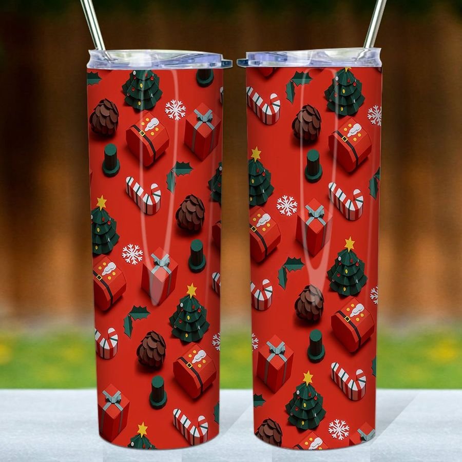 Christmas Gift For Everyone Skinny Tumbler, Merry Christmas Tumbler