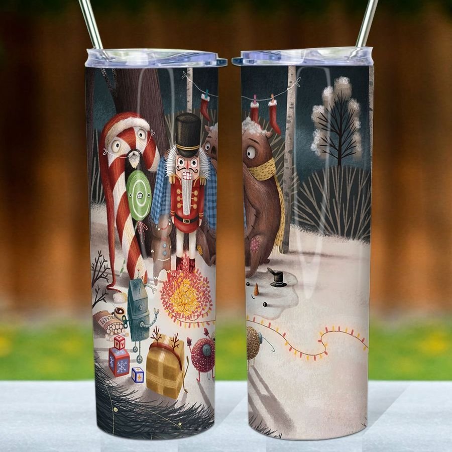 Christmas Gift Skinny Tumbler, Merry Christmas Tumbler