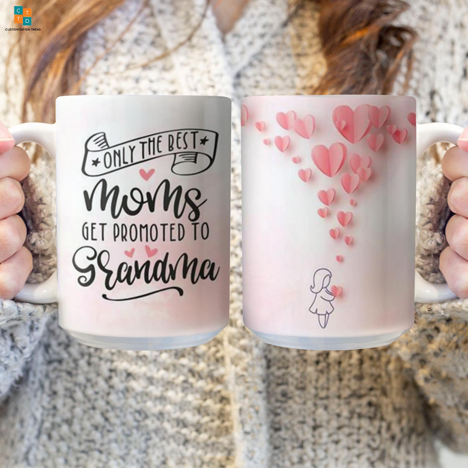 Mug Gift For Grandma Only The Best Moms Get Promoted To Grandmas