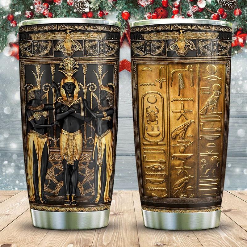 Ancient Egypt Symbols Stainless Steel Tumbler, Egypt Lovers Stainless Steel Tumbler