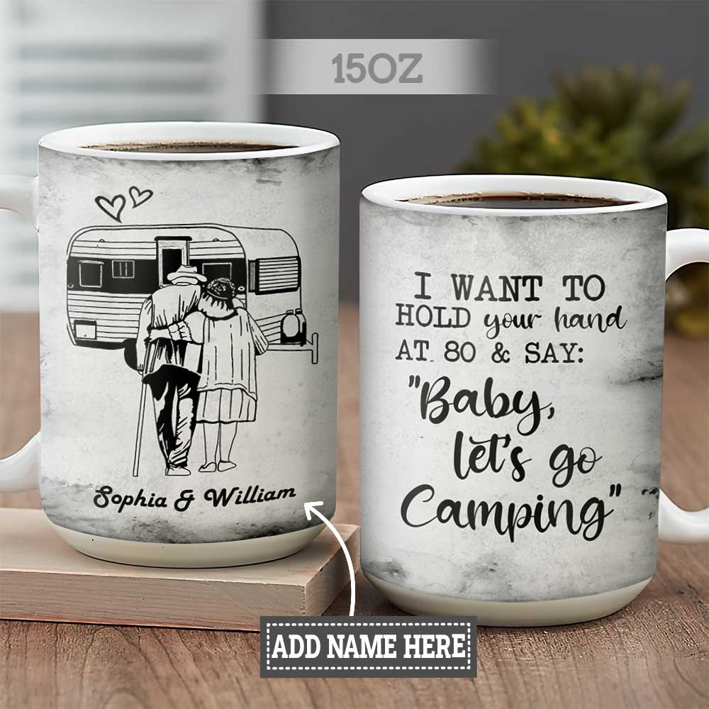 Camping Couple Personalized Full Color Ceramic Mug