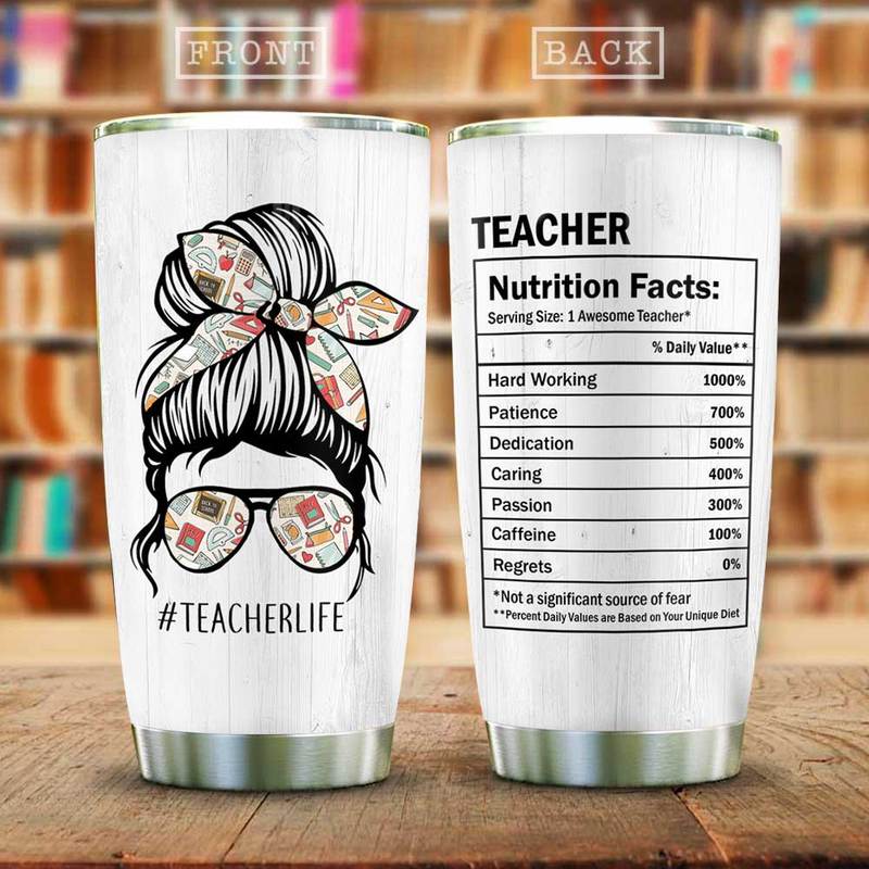 #TeacherLife Stainless Steel Tumbler, Teacher Stainless Steel Tumbler