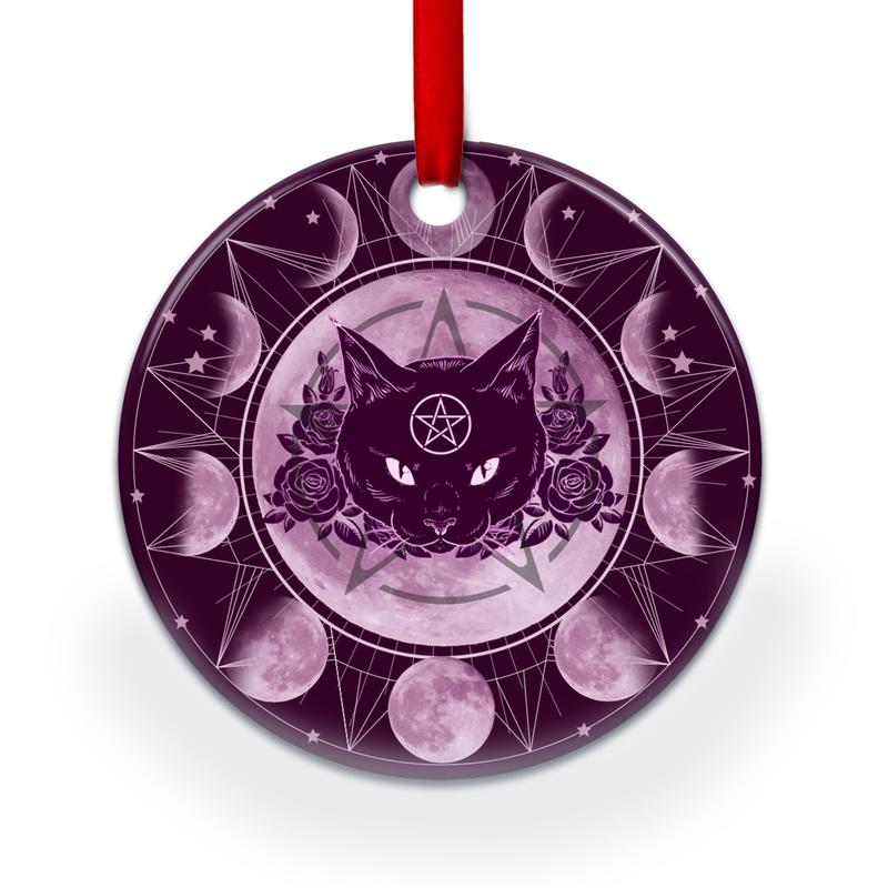 Cat Astrology Circle Ornament, Cat Lovers Ornament