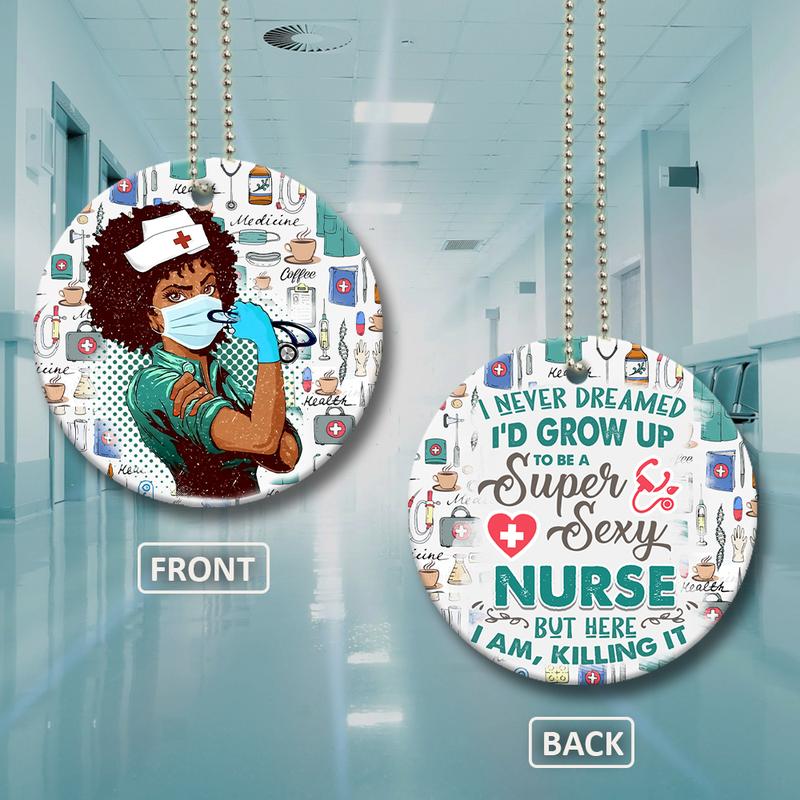 Awesome Nurse Two – Sided Circle Ornament, Nurse Ornament
