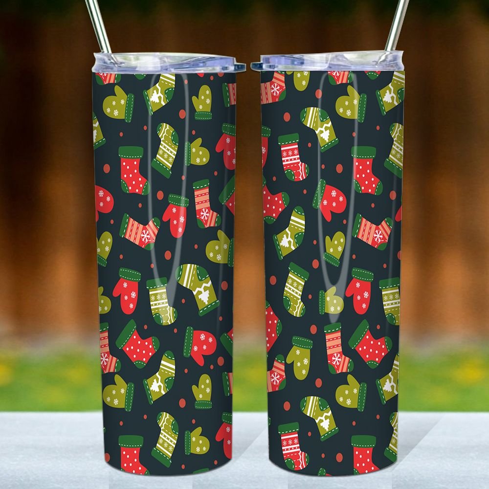 Christmas Night Skinny Tumbler, Merry Christmas Tumbler