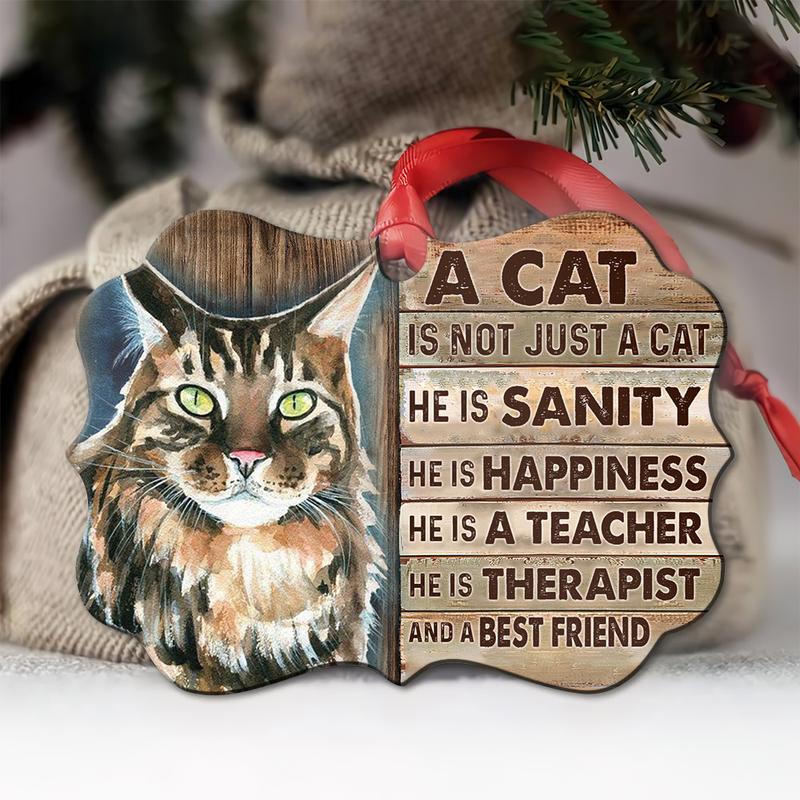 A Cat Is Not Just A Cat Wood Ornament, Cat Lovers Ornament