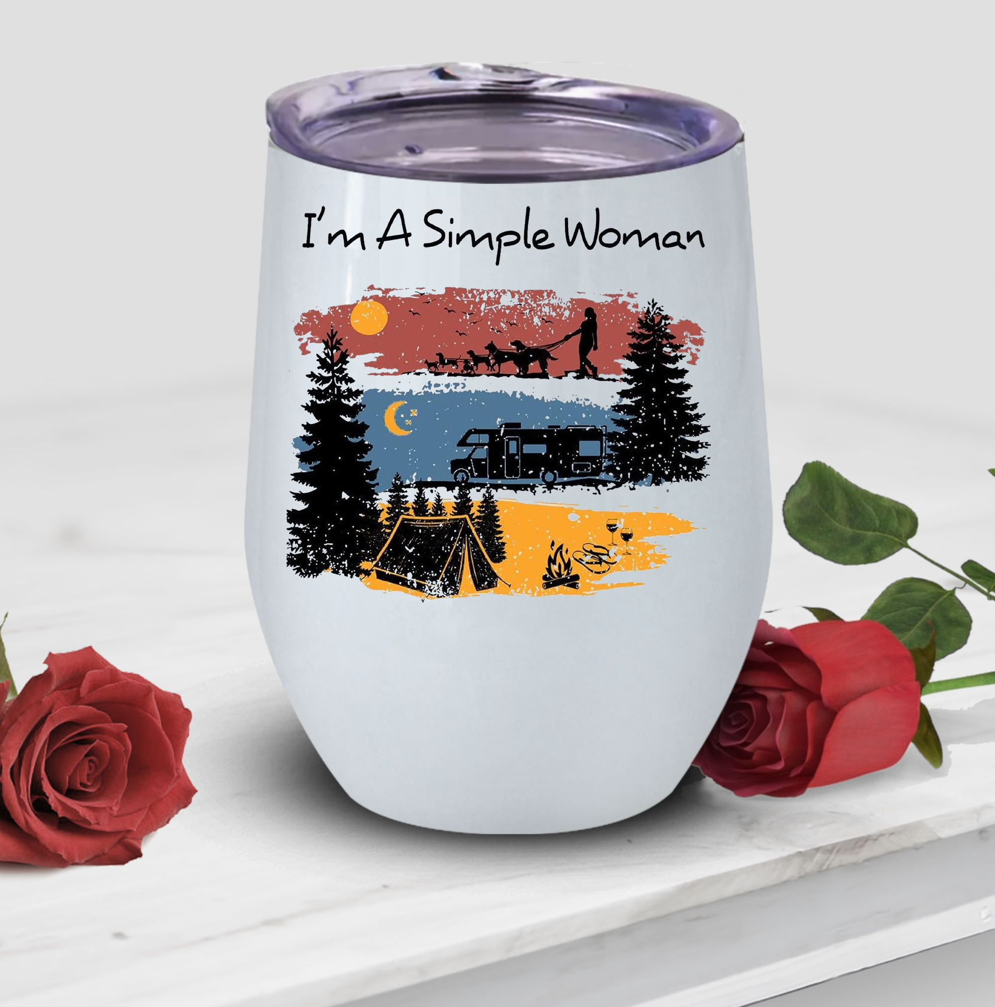 I’m Done Nursing Let’s Go Camping Wine Tumbler, Camping Lovers Wine Tumble