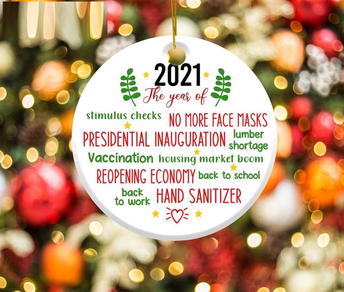 2021 The Year Of Circle Ornament, Funny Christmas Circle Ornament