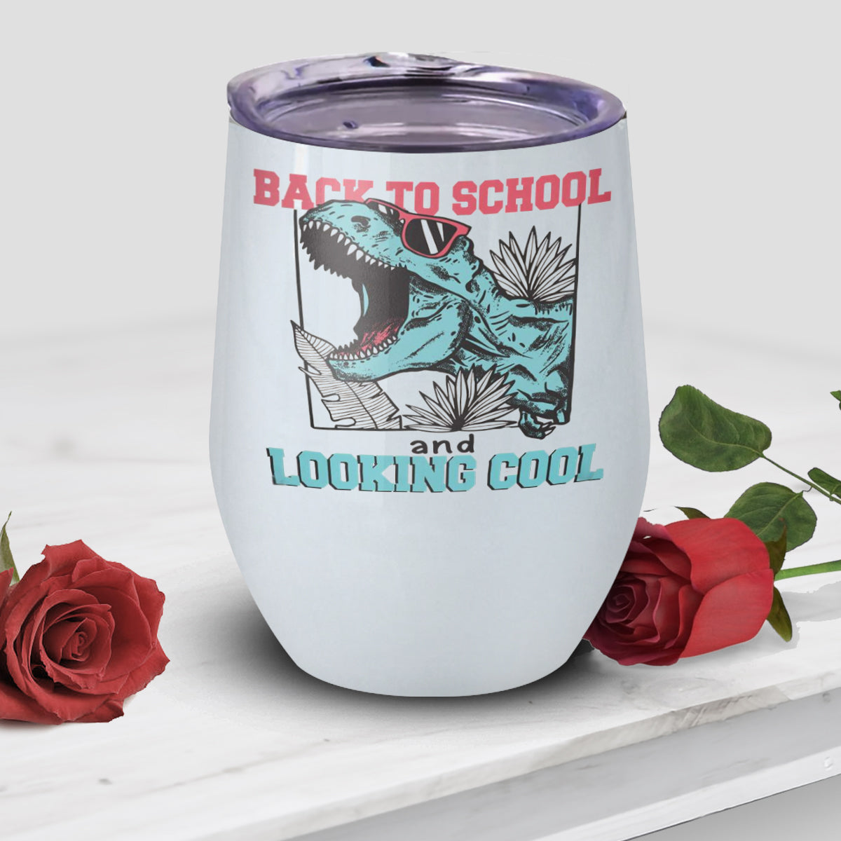 Back To School And Looking Cool Wine Tumbler, Back To School Wine Tumbler