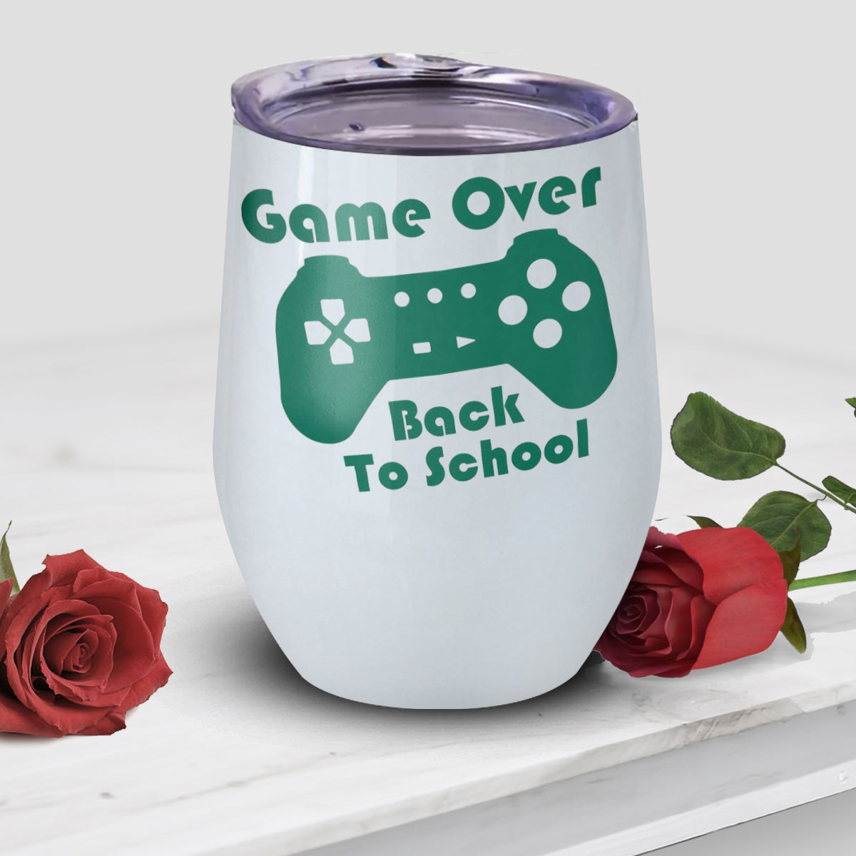 Game Over Back To School Wine Tumbler, Back To School Wine Tumbler