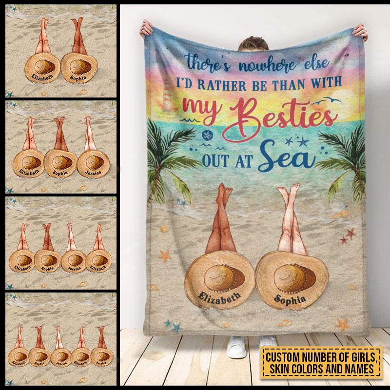 Personalized Beach Bestie Life Is Better At The Beach  Blanket , Custome Friend Blanket