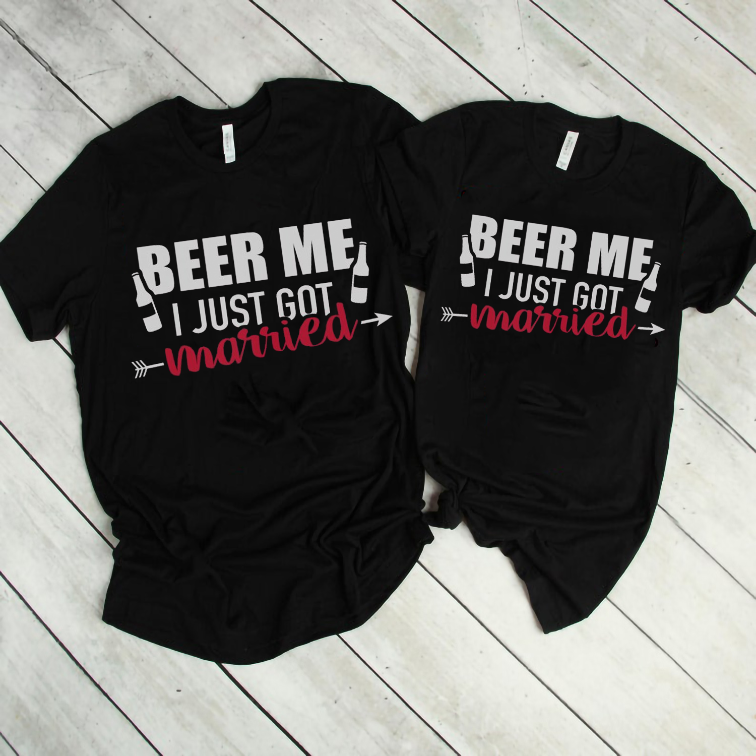 Beer Me I Just Got Married Couples Shirt
