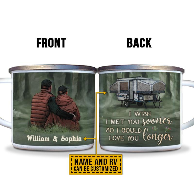 Personalized Camping Couple I Met You Sooner You Campfire Mug , Custom Friend Campfire Mug