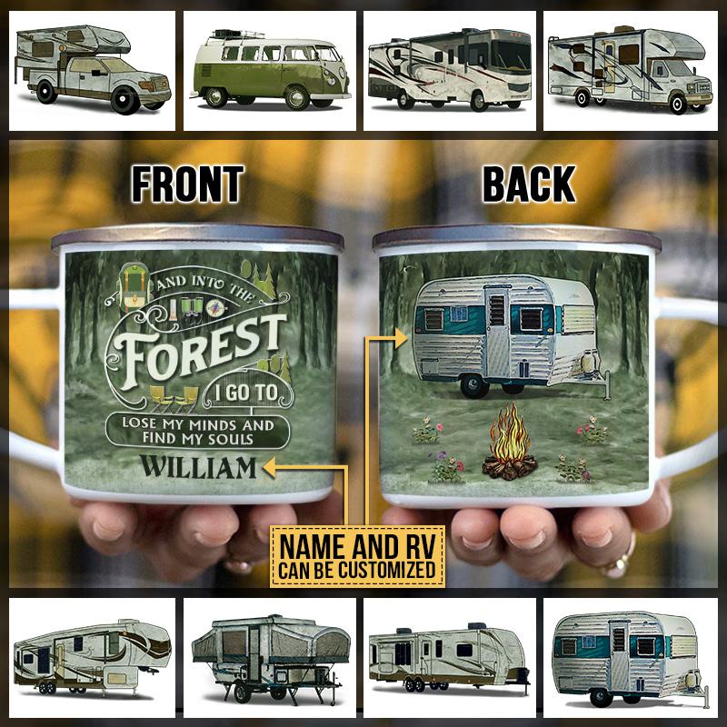 Personalized Camping And Into The Forest Custom Campfire Mug , Custom Friend , Bestie , Sister Campfire Mug